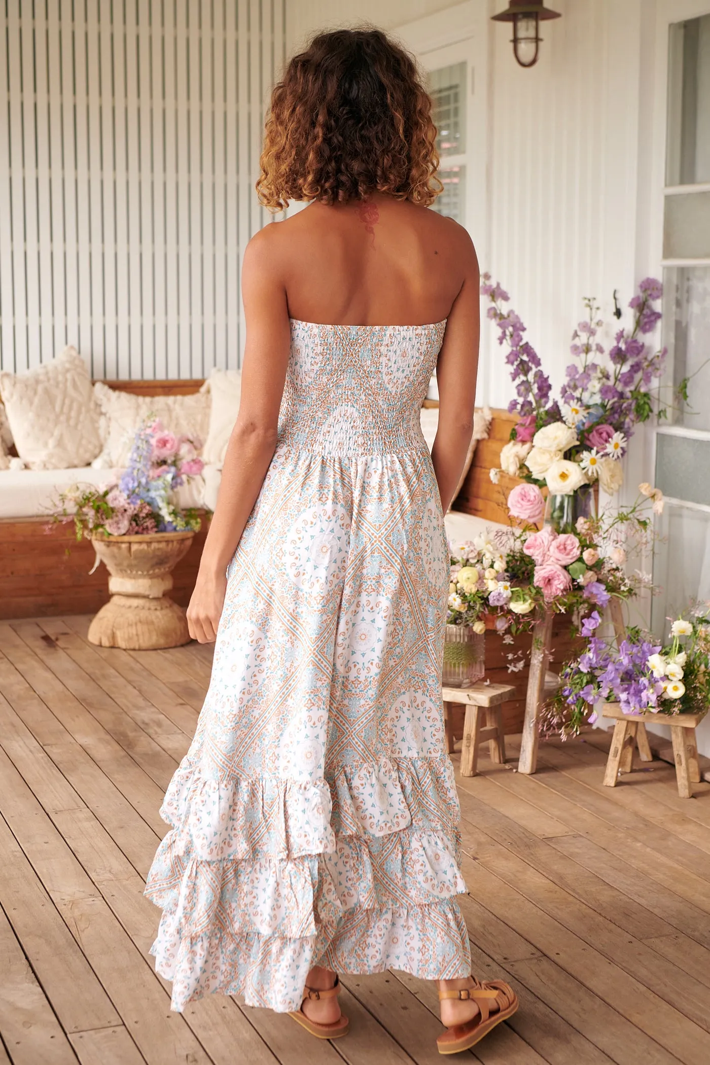 Coconut Mojito Print Samba Maxi Dress