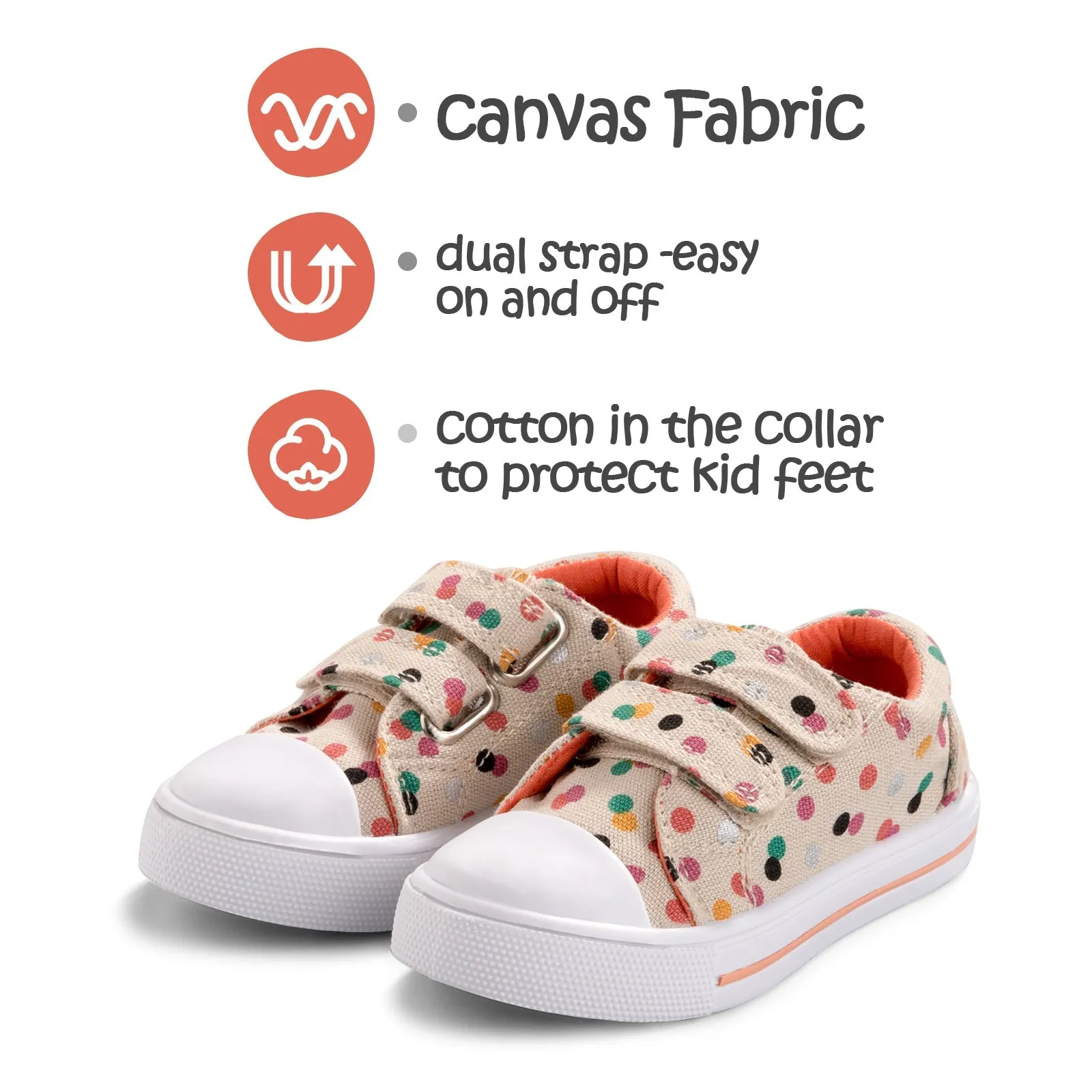 Color Circle Double Velcro Off-White Sneakers