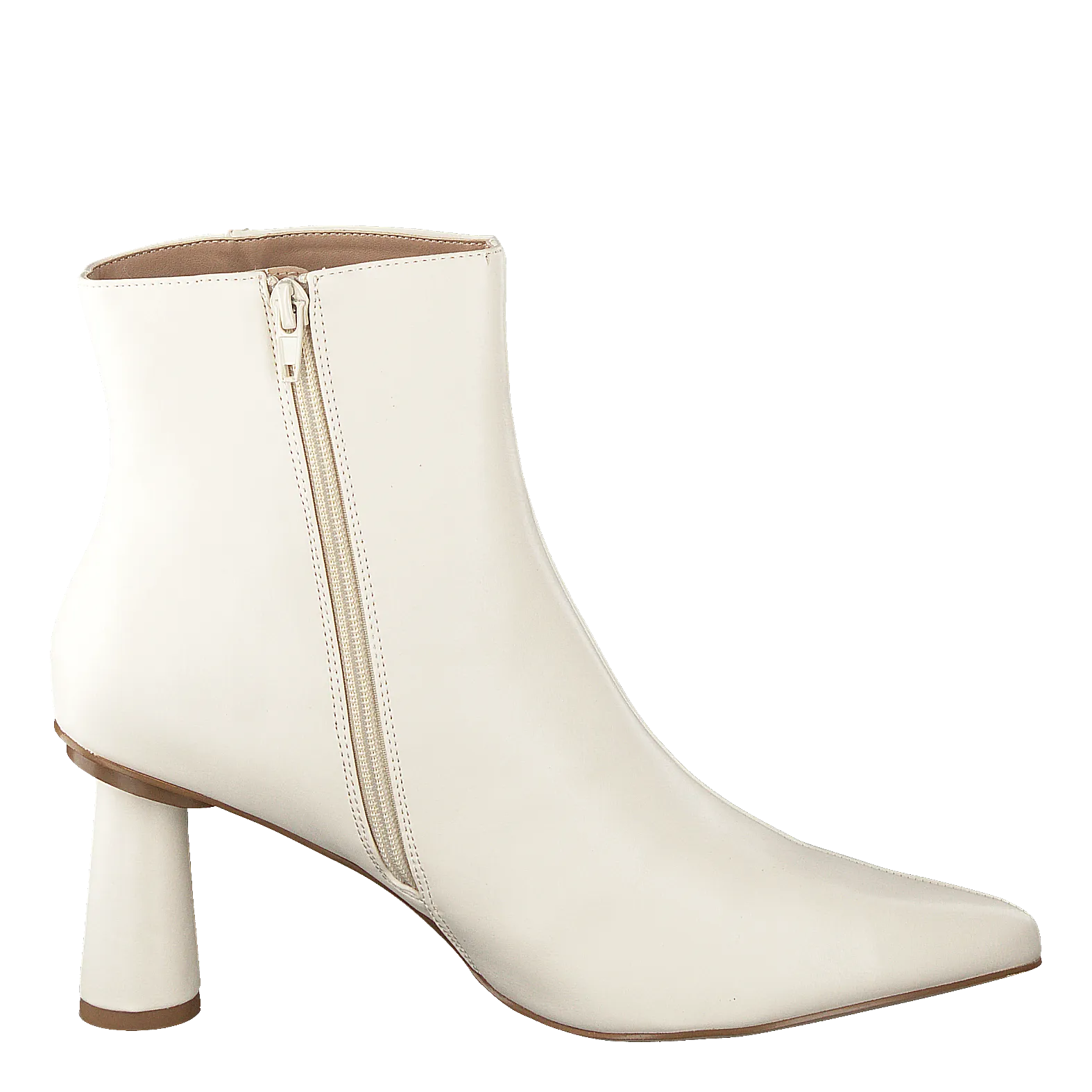 Cone Shape Ankle Boots Offwhite