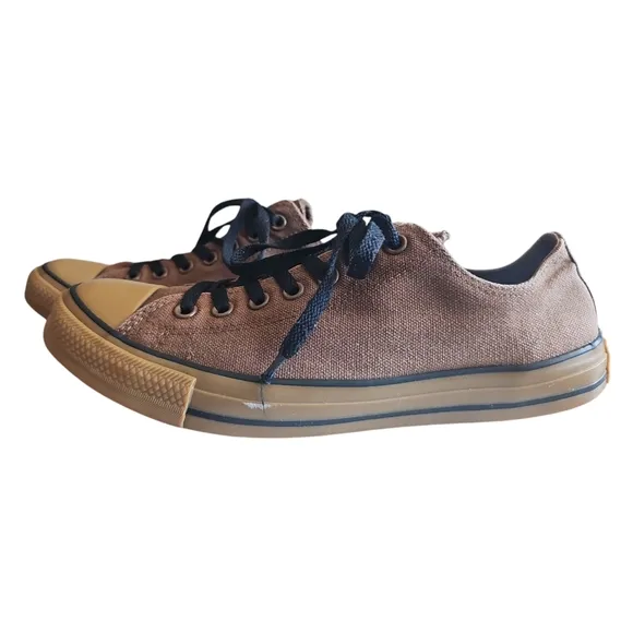 Converse Chuck Taylor All Star Lo Lace Up Gum Bottom Chocolate Sneaker Shoe Sz10