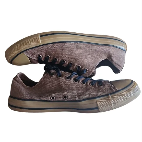 Converse Chuck Taylor All Star Lo Lace Up Gum Bottom Chocolate Sneaker Shoe Sz10