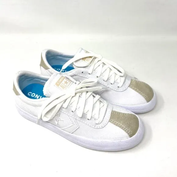Converse Women 568901C Breakpoint Metallic Industrial Glam Low Top White Sneaker