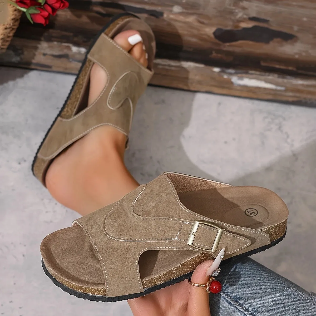 Cork Slides - Non-Slip Thick Sole Sandals