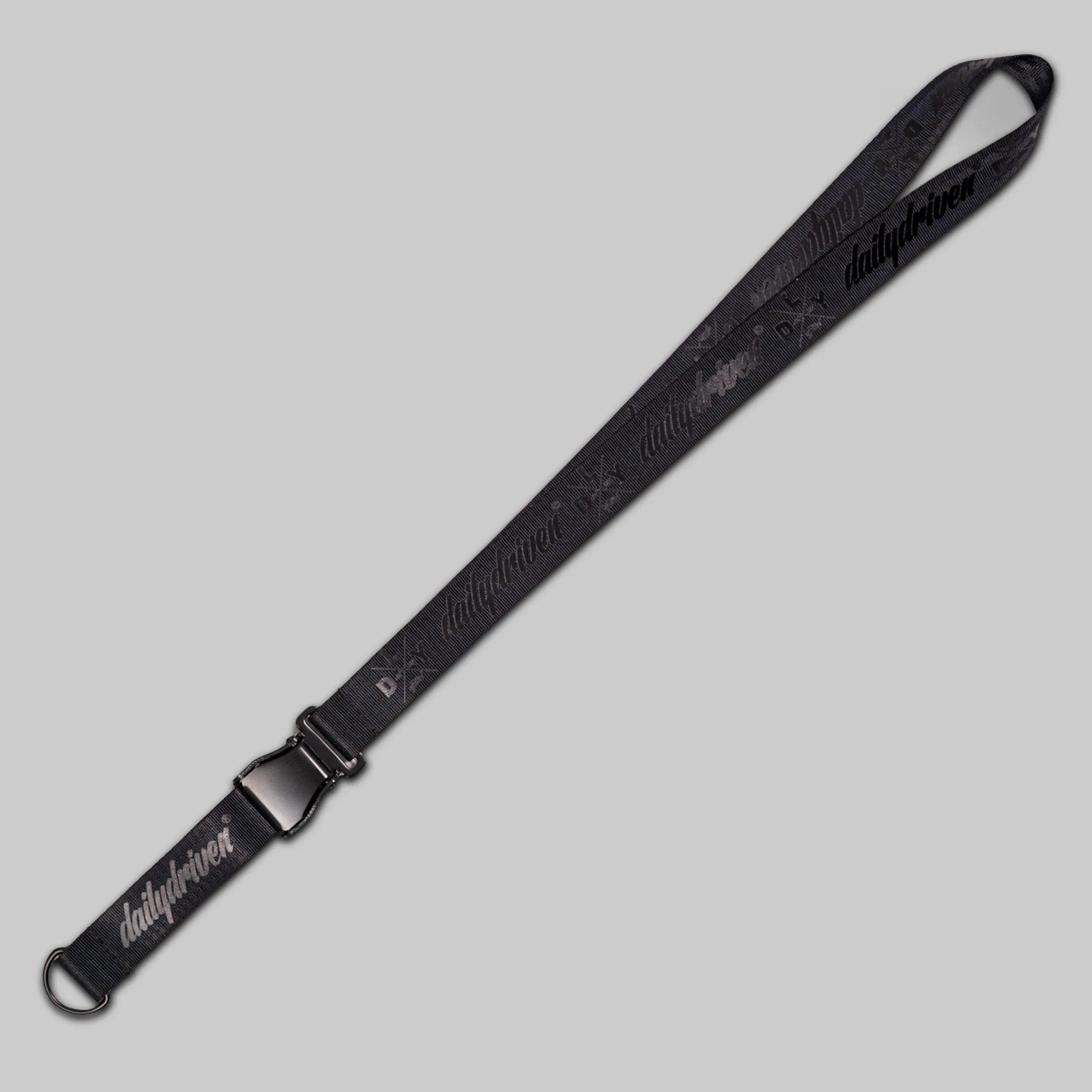 DailyDriven® Relaunch Belt Buckle Lanyard - Black on Black