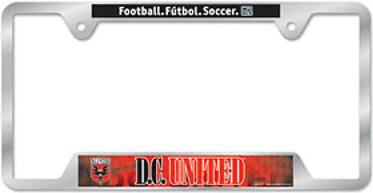 DC United License Plate Frame Metal - Special Order