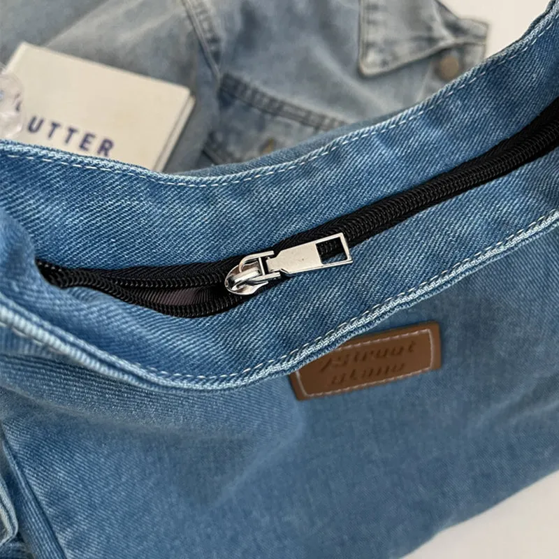 Denim Chic Shoulder Bag