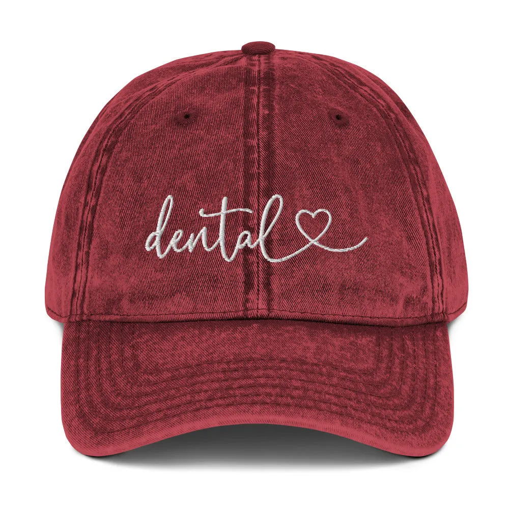 Dental Heart Vintage Dad Hat