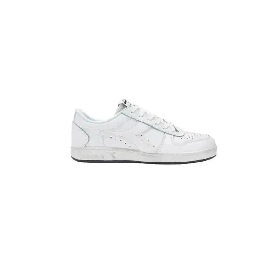 Diadora Men's White Leather Sneakers Size 3