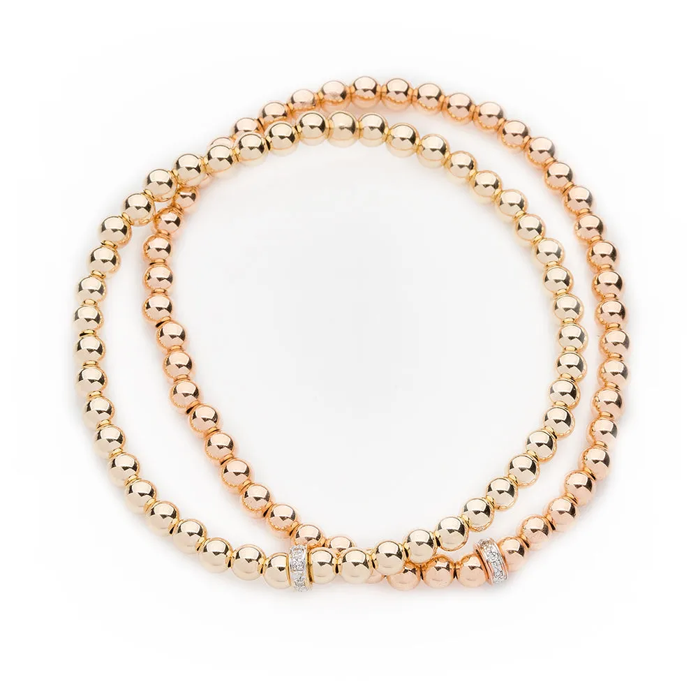 Diamond Rondelle Bracelet in Rose Gold