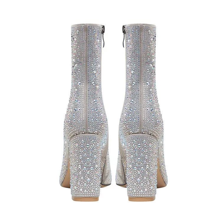 Diamonds ankle booties for women