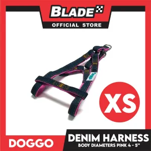 Doggo Denim Harness Extra Small Size (Pink) Harness for Dog