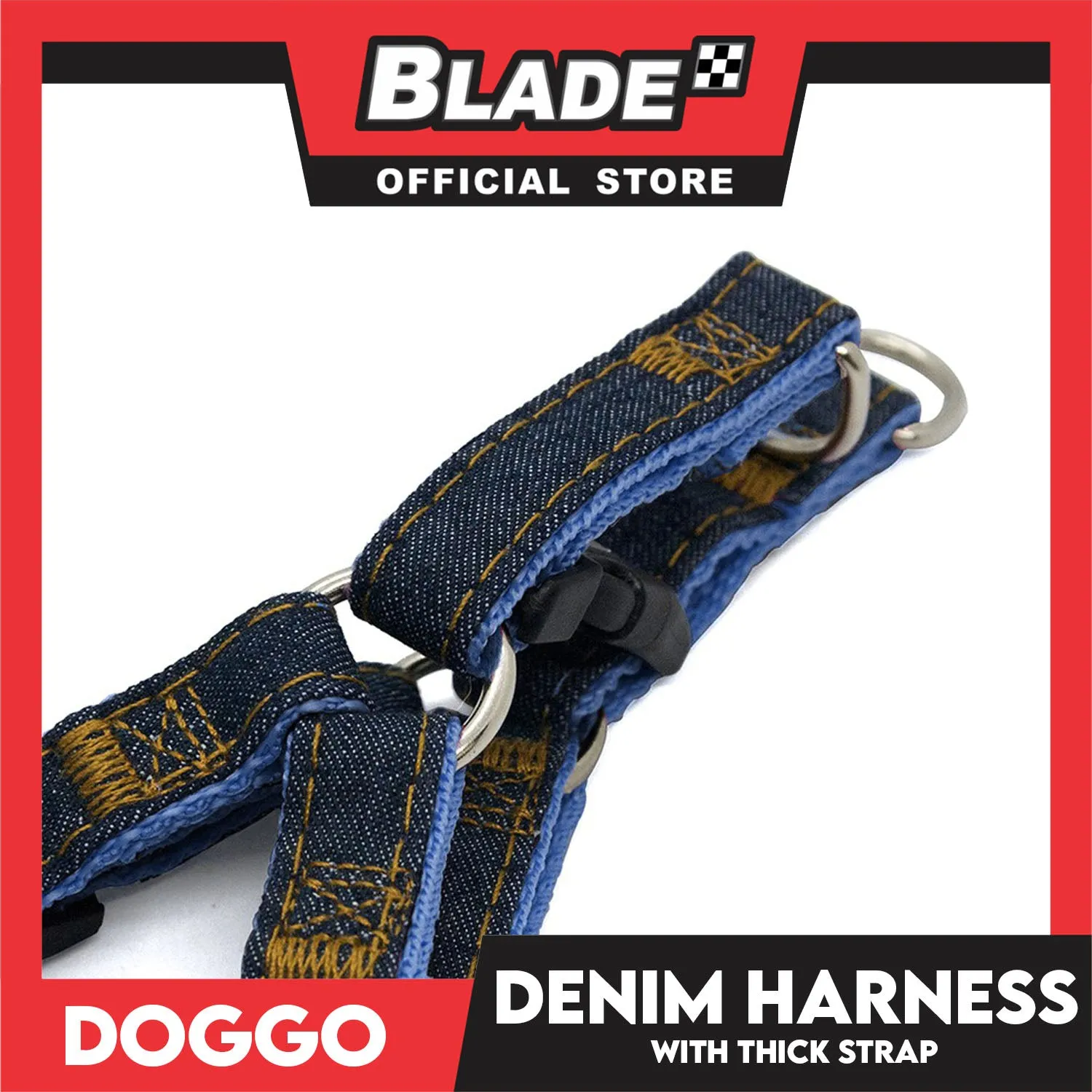 Doggo Denim Harness Extra Small Size (Pink) Harness for Dog