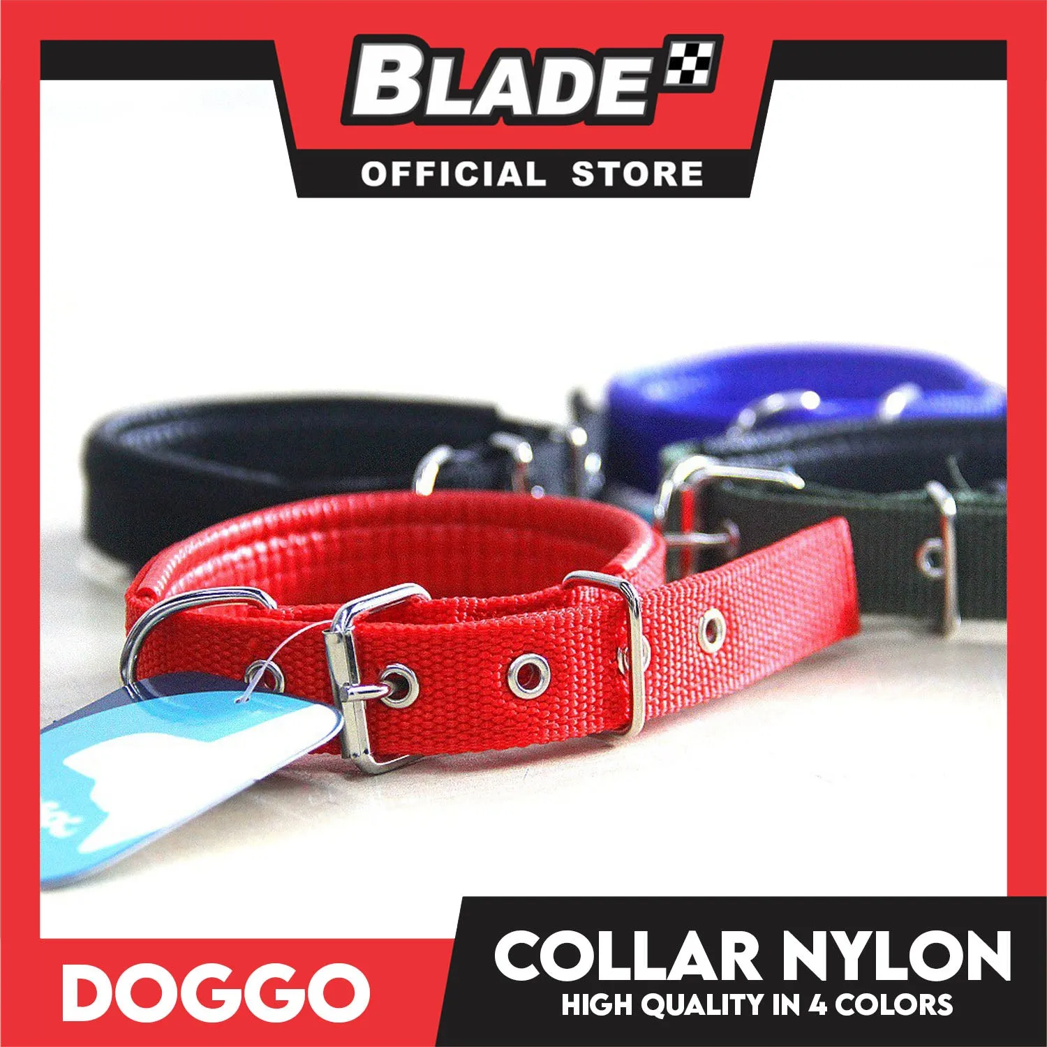 Doggo Dog Collar Adjustable Buckle XXL Size (Green) Collar Nylon for Dog