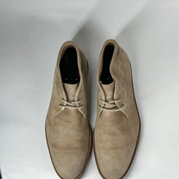 Donald J Pliner Boots Men’s Size 10 M Suede Wingtip Ankle Chukka Tan Ermes-Ma