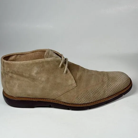 Donald J Pliner Boots Men’s Size 10 M Suede Wingtip Ankle Chukka Tan Ermes-Ma