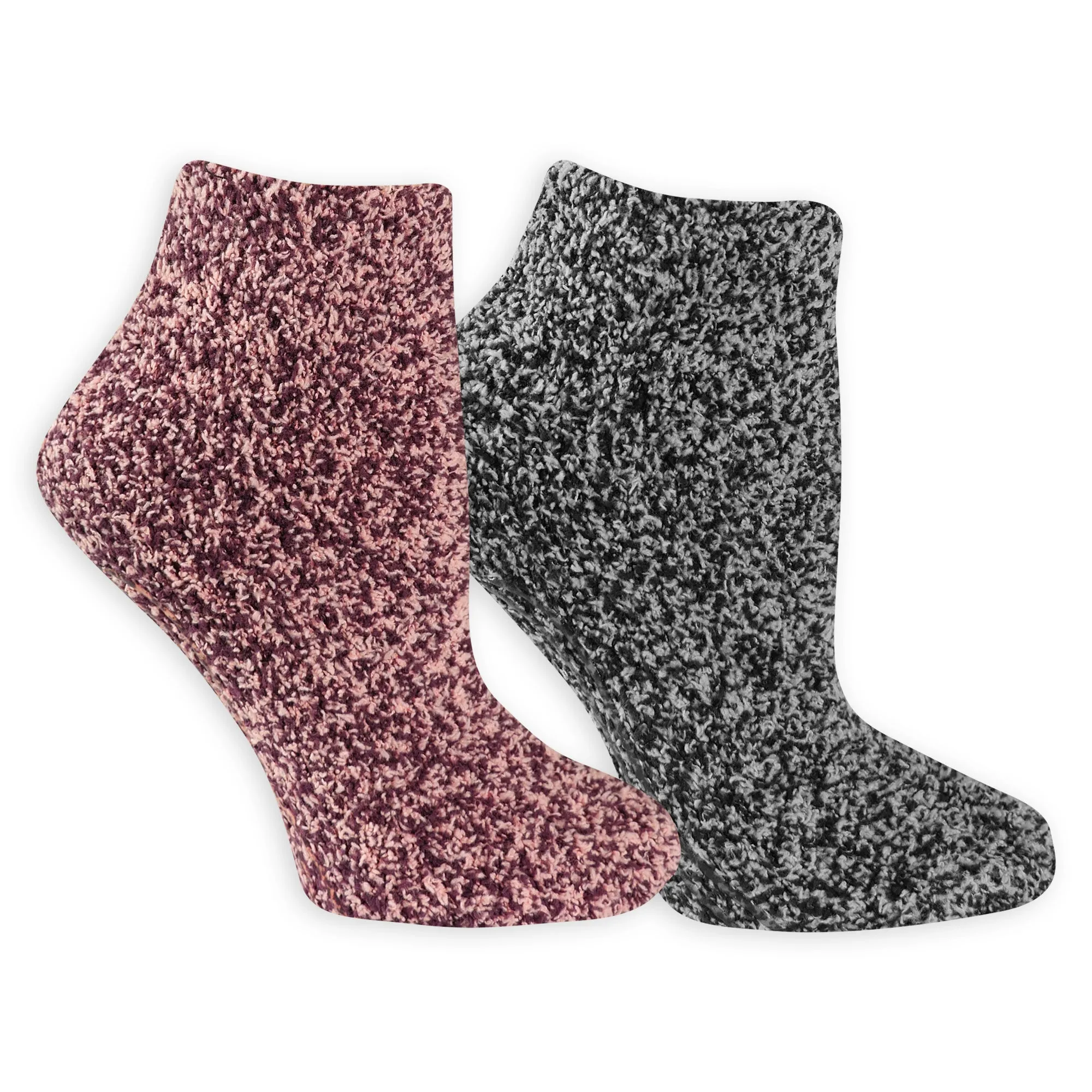 Dr. Scholl's Women's Soothing Spa Gripper Low Cut Socks 2 Pair Pack - Lavender & Vitamin E Infused, Cozy Comfort