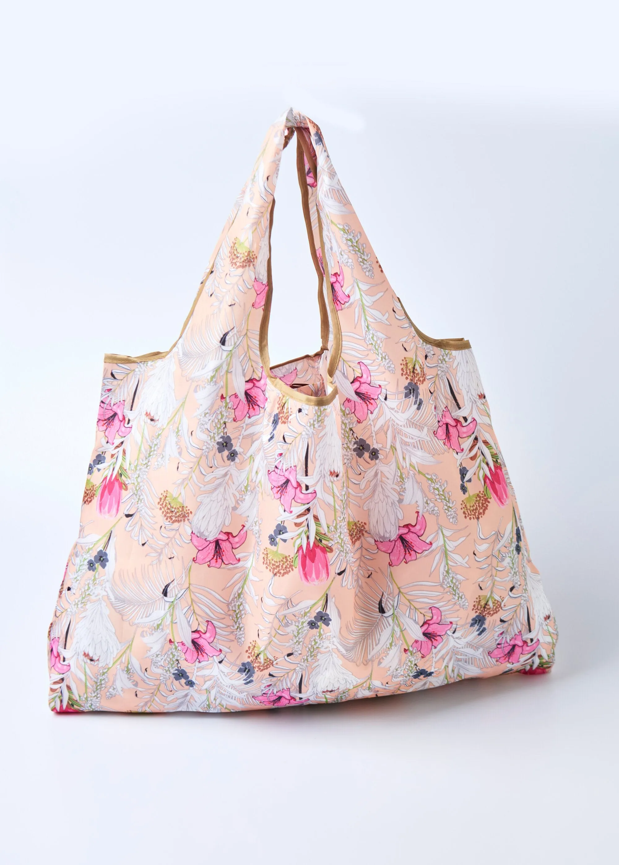 Durable foldable shopping bag, natural