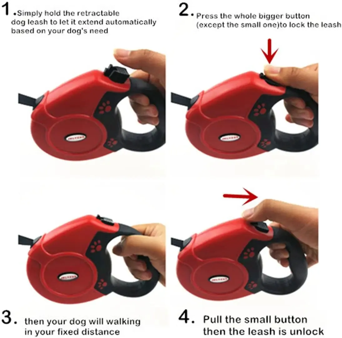 Durable Retractable Leash for Big Dogs