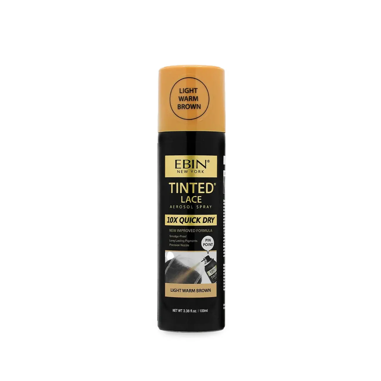 Ebin New York Tinted Lace Aerosol Spray 10X Quick Dry 100ml - UK Shipping Only