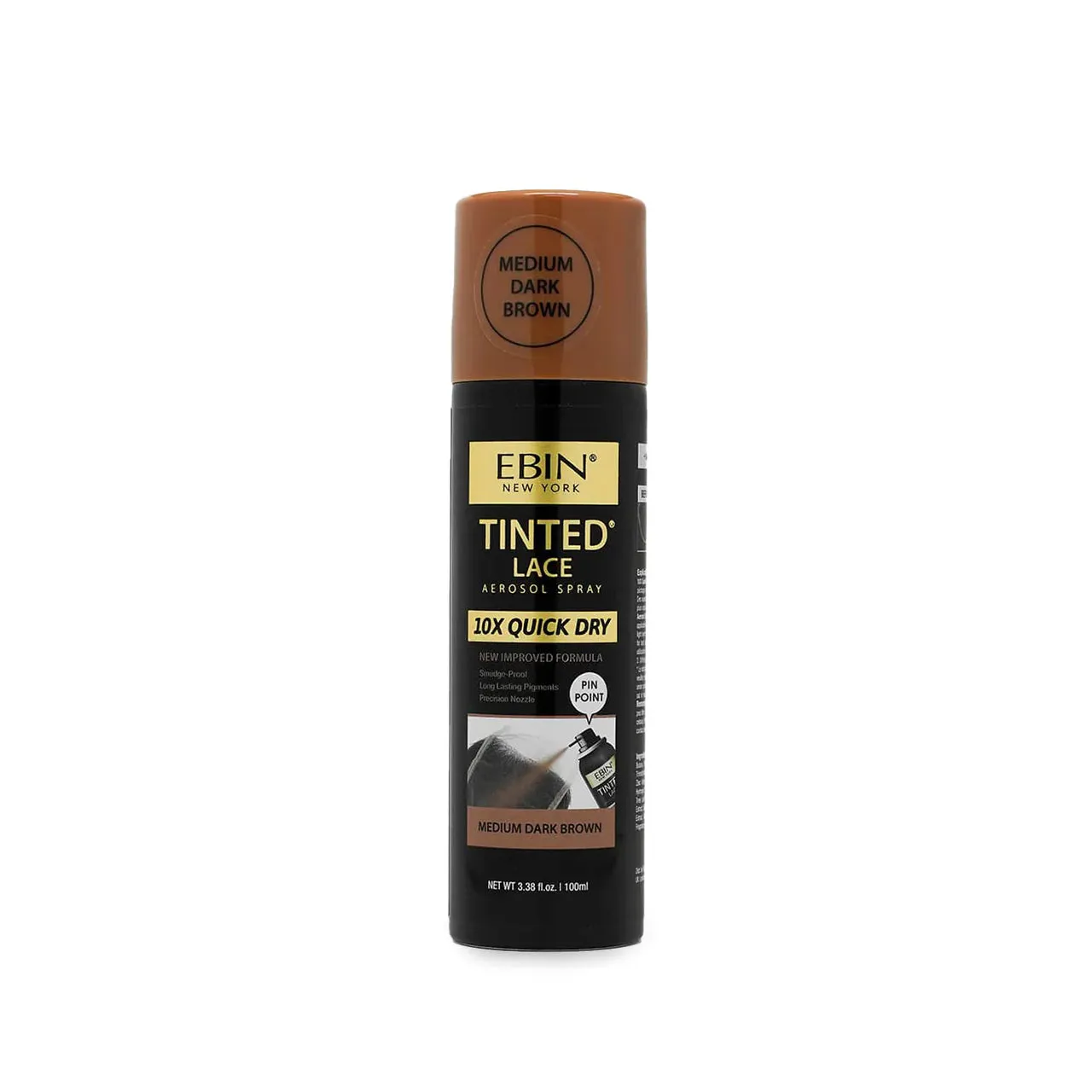 Ebin New York Tinted Lace Aerosol Spray 10X Quick Dry 100ml - UK Shipping Only
