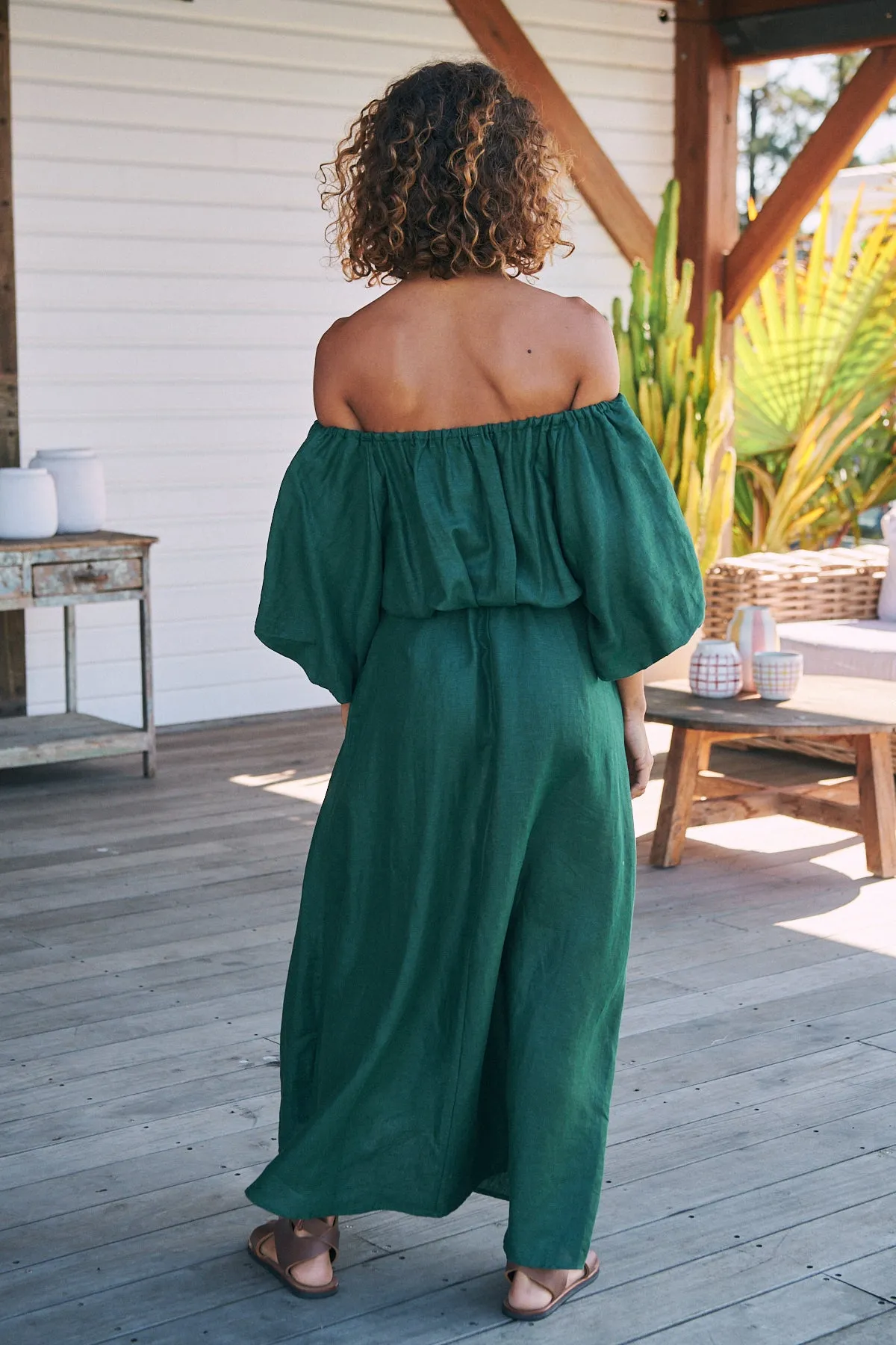 Emerald Linen Hallie Maxi