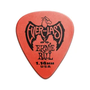 Ernie Ball Everlast Delrin 1.14mm Guitar Picks, Red, 12-Pack