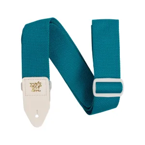 Ernie Ball Polypro Guitar Strap, Teal & White