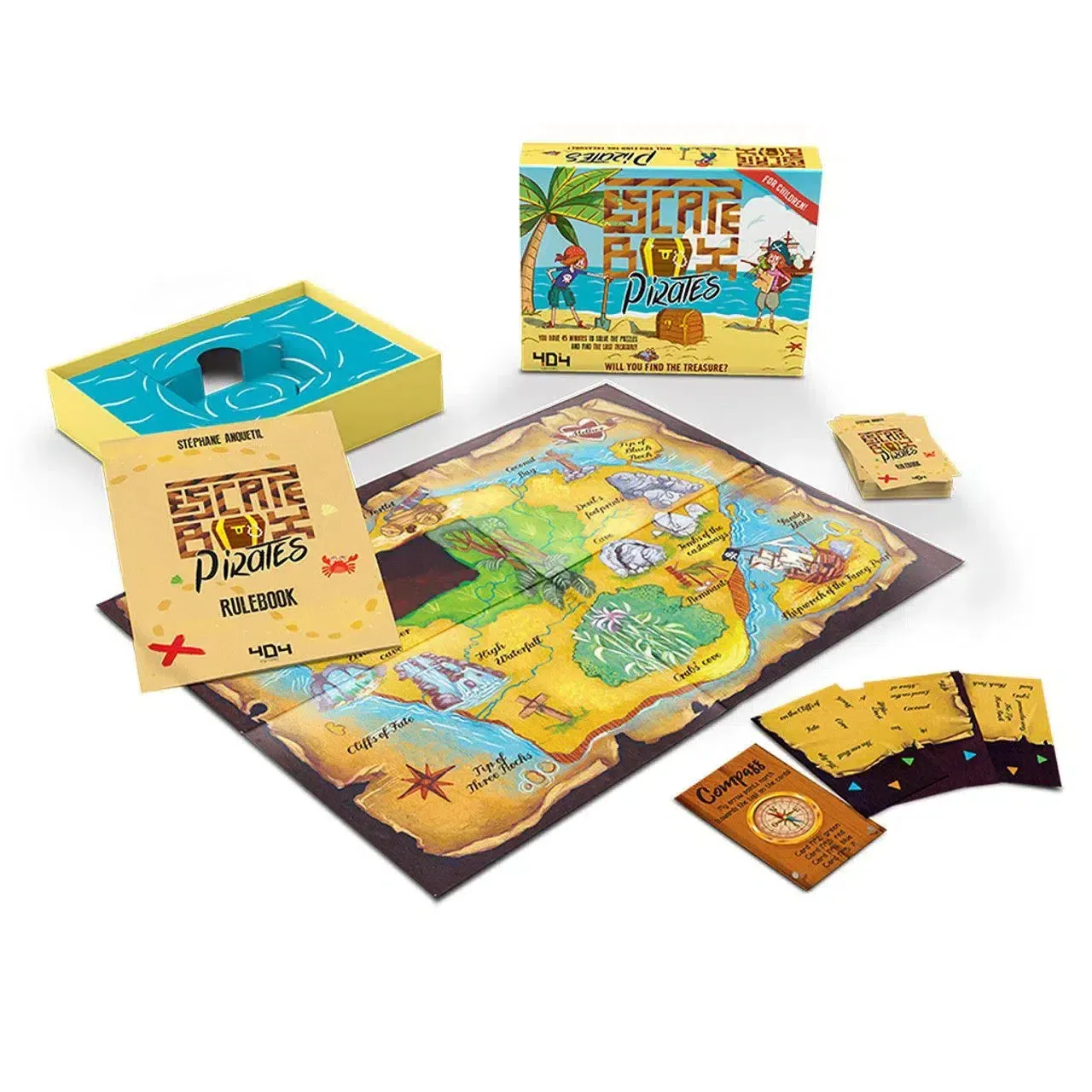 Escape Box Pirates - Cooperative Pirates Board Game for Family, Adults, and Children (2-6 Players, Ages 7 ) - 404 Editions