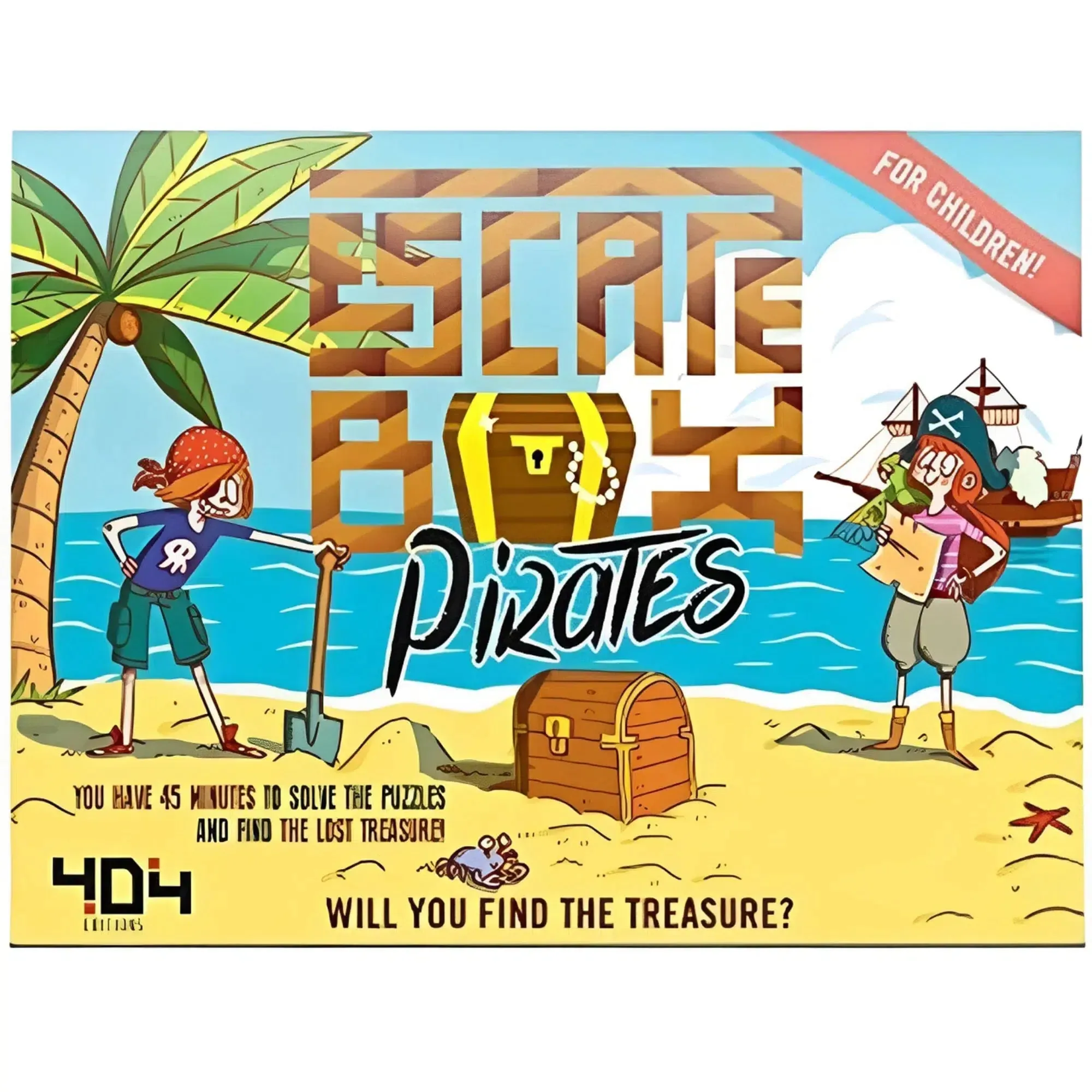 Escape Box Pirates - Cooperative Pirates Board Game for Family, Adults, and Children (2-6 Players, Ages 7 ) - 404 Editions