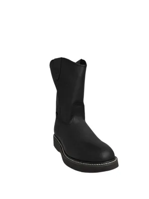 Establo Oiled Leather Black Pull Up Work Boot - 553-03