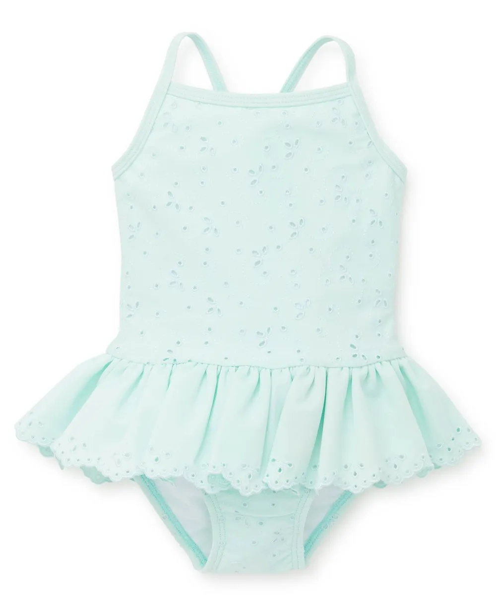 Eyelet Swimsuit - Aqua
