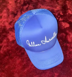Fallon Aurielle Signature Classic Trucker Snapback Hat (Royal Blue & White)