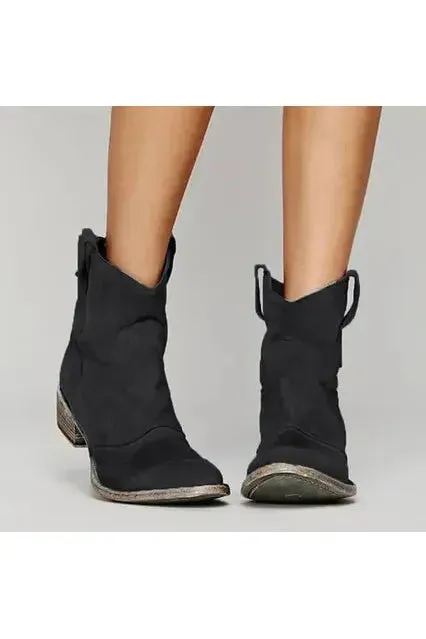 Fate - Vintage Cowboy Ankle Boots