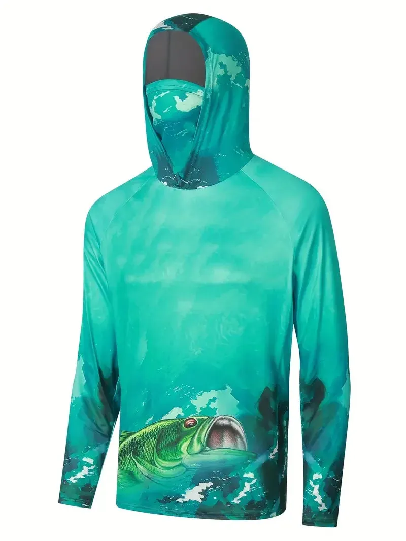 Fishing Hoodie Shirt for Men – UV Protection & Quick Dry