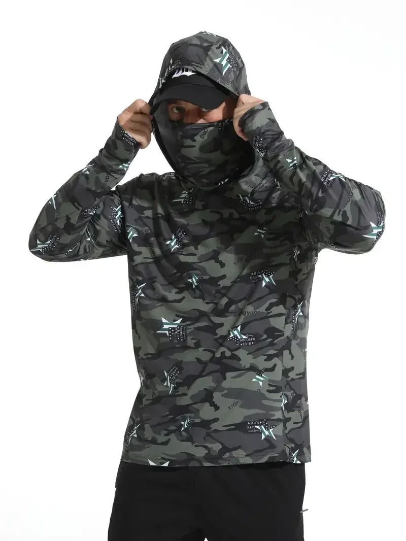 Fishing Hoodie Shirt for Men – UV Protection & Quick Dry