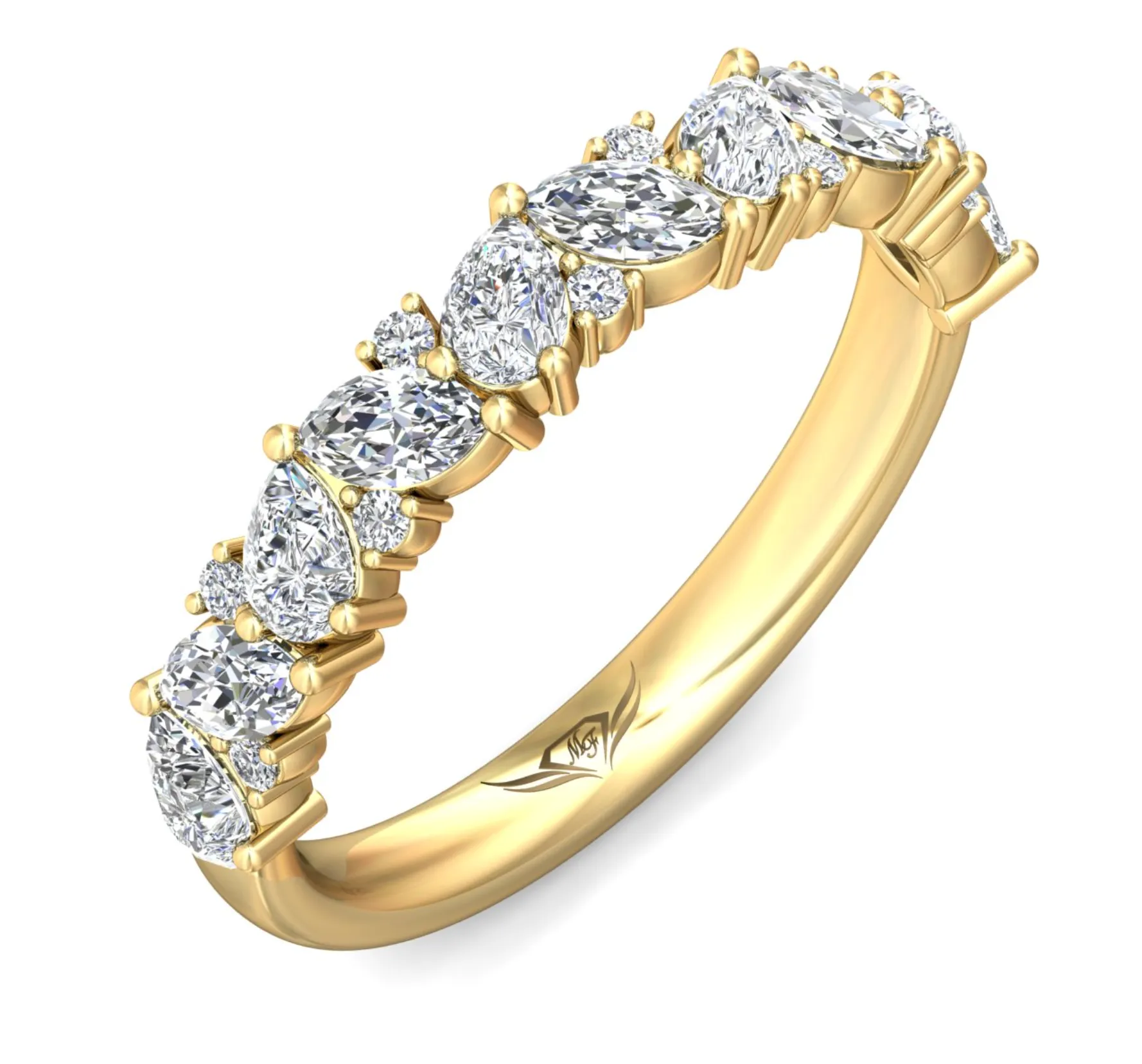 FlyerFit Diamond Wedding Band