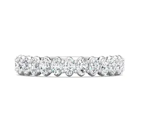 FlyerFit Oval Cut Diamond Wedding Band