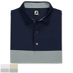 Footjoy Color Block Lisle Self Collar M Navy/White/Sage (29591)