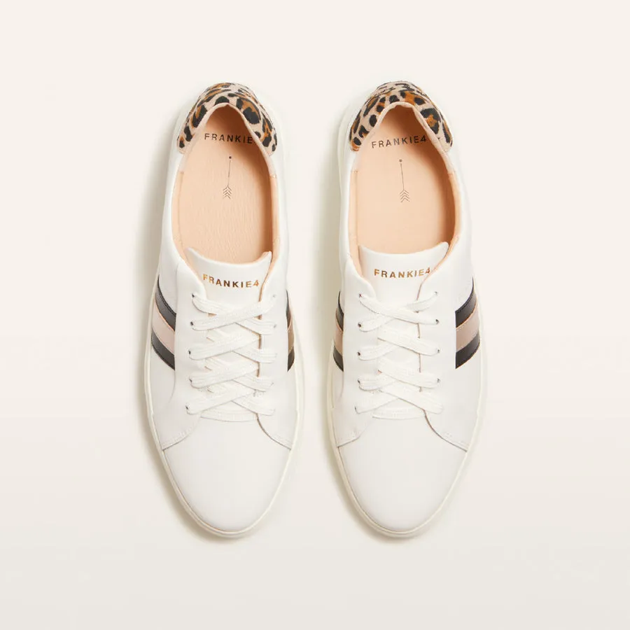 FRANKIE4 - Riley White Leopard Print