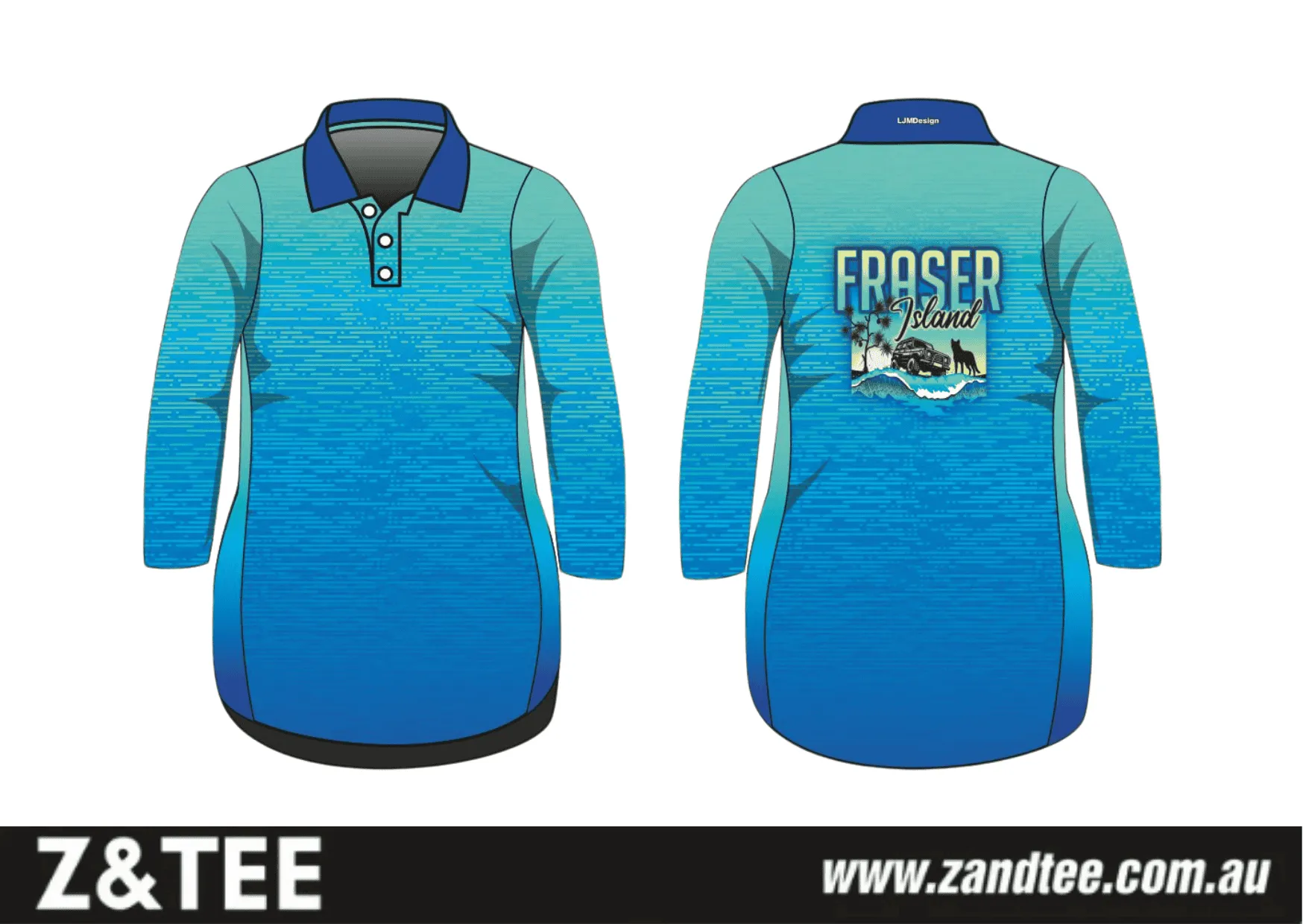 Fraser Island | Fraser Island (K'gari) Beach Wave Blue Fishing Dress ★Pre-Order★
