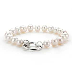 Freshwater Pearl Heart Shape Buckle Bracelet