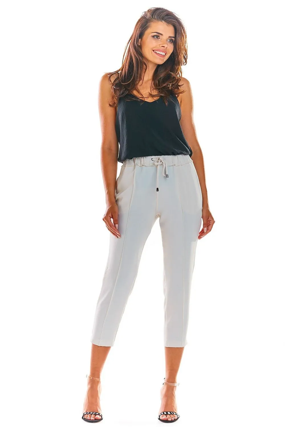 Frilled Waist Fitted Pants