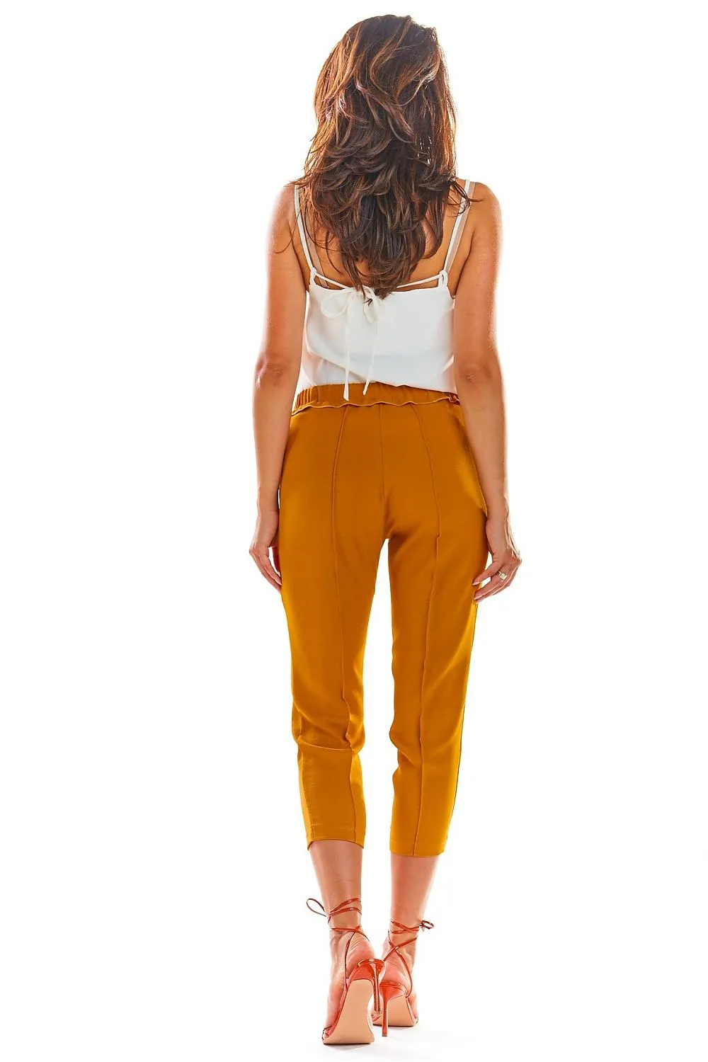 Frilled Waist Fitted Pants