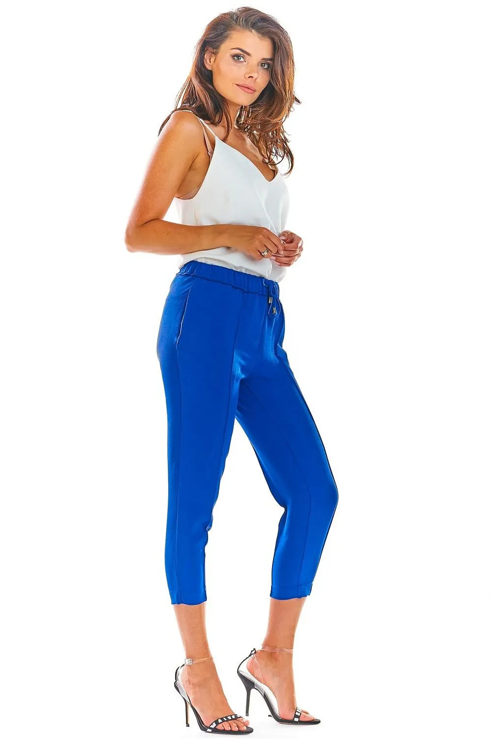Frilled Waist Fitted Pants