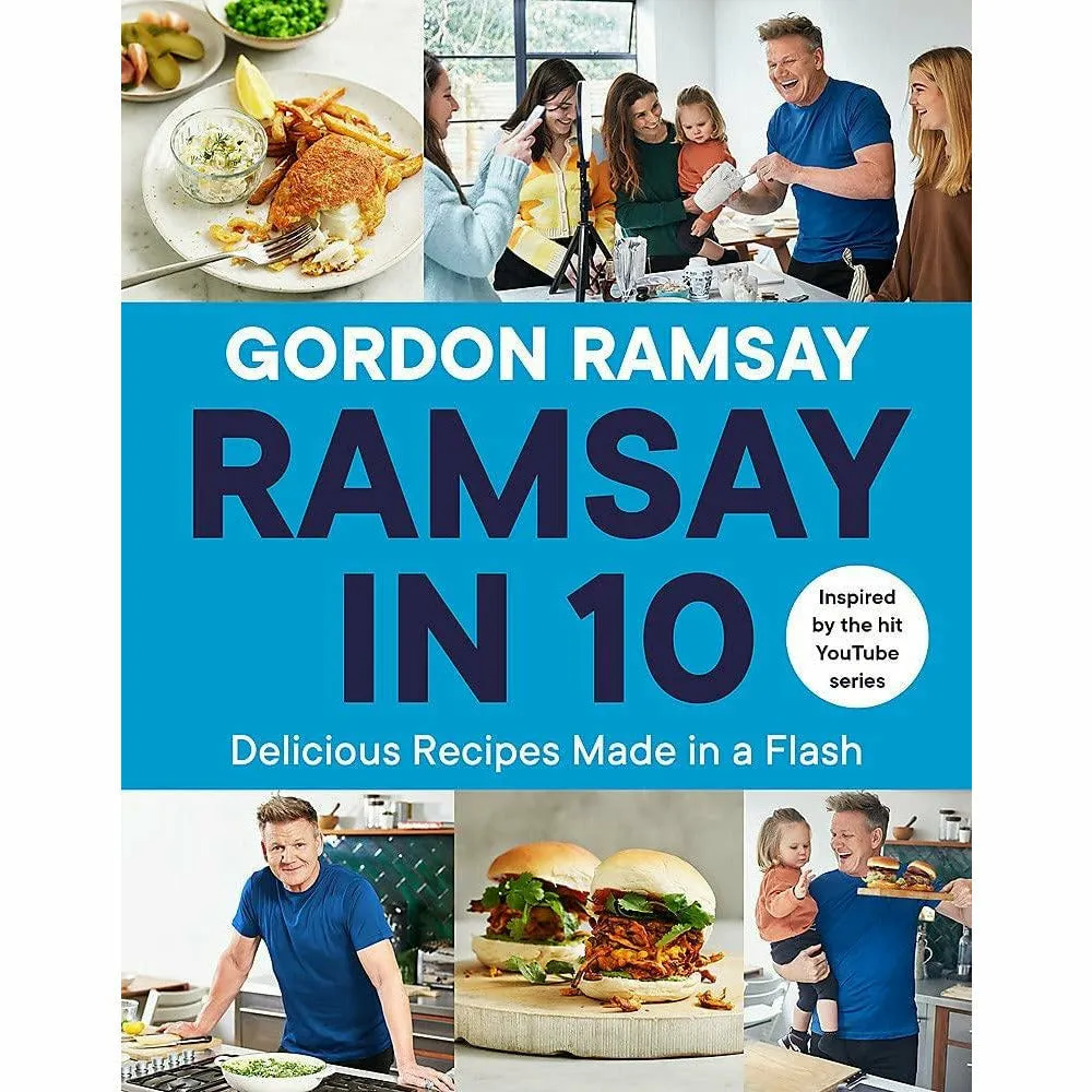 Gordon Ramsay Collection 2 Books Set (Ultimate Home Cooking, Ramsay In 10 Delicious Recipes Made In A Flash)