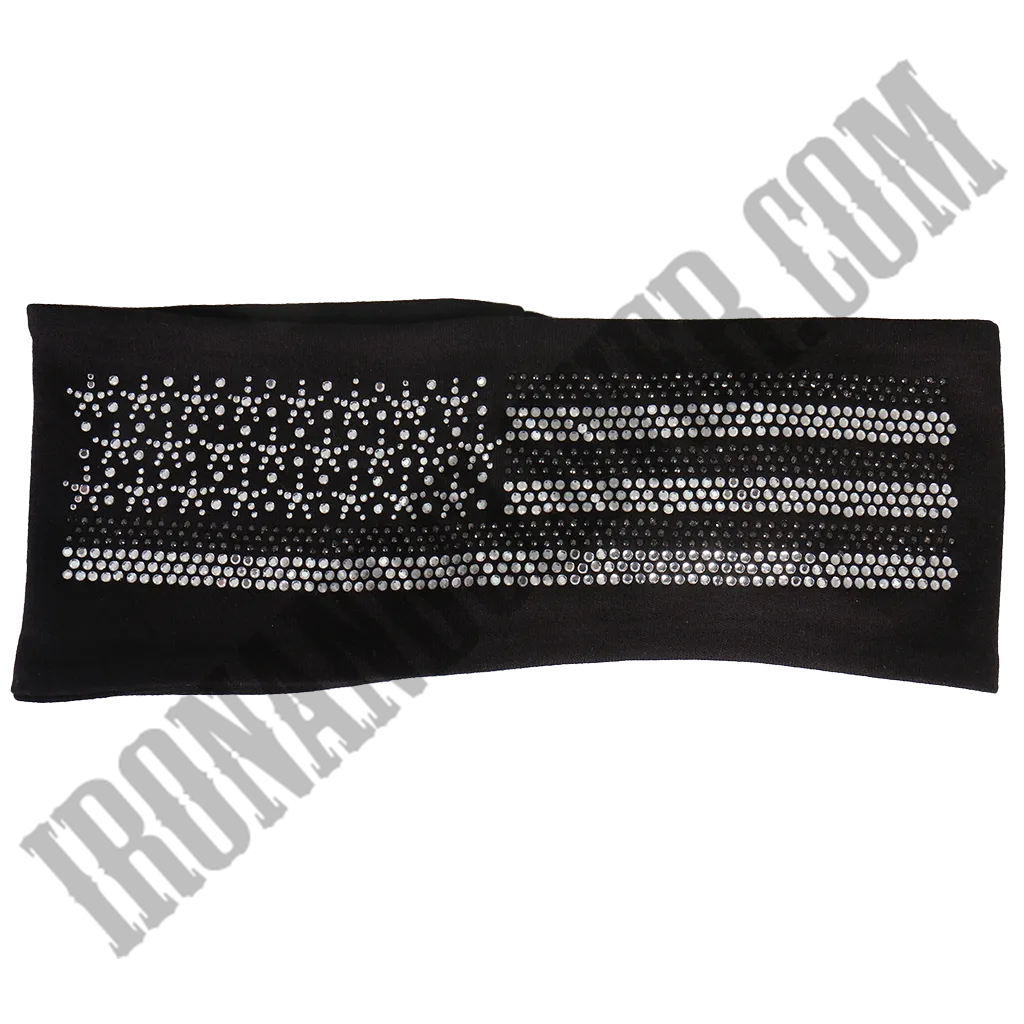 Gray American Flag Bling Wrap