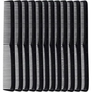 Hair Ware Durable Styling Black Comb / 12 Pack