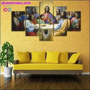 HD Print 5 pcs canvas wall art print The Last Supper