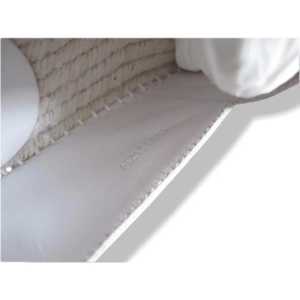 Hermes White Perforated Lambskin Nappa Eusebio Espadrilles Sneakers Unisex Shoes Sz39 New!