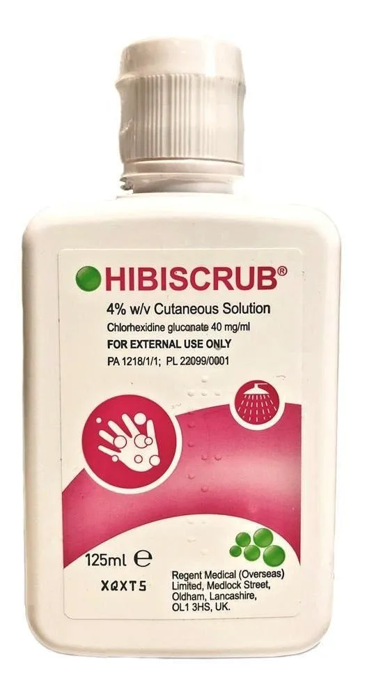 Hibiscrub/Hibiwash Skin Wash - Antimicrobal Skin Cleanser 125ml